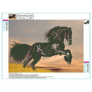 Run Horse 5D DIY Round Diamond Painting Embroidery Kits Needlework Mosaic