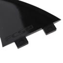 Pack of 3 Premium Surfboard Fins - Thruster Surf Fins -  G5 Tri Fins - Black