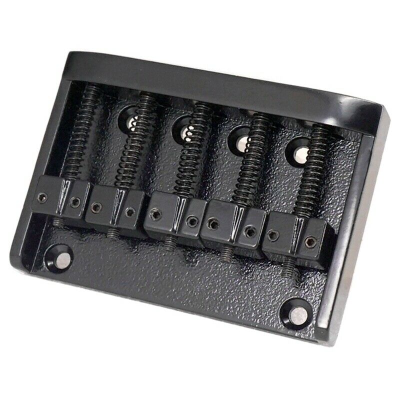 5 Strings Saddle Bridge Fixed Tailpiece for Electric Guitar Bass Strings Mu