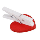50pcs Cute Mini Clips Red Love Heart Design Wooden Clips Gift Decoration Cl X1Q5