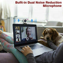 2K USB Webcam Auto Focus Computer Webcam PC Camera Web Cam w/ Ring Fill Light