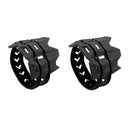 2pcs Motorcycle Exhaust Muffler Silencer Protector Rubber Ring Motorbike Black