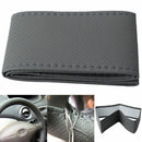 Soft Leather DIY Car Steering Wheel Cover Thread  Anti-slip Diameter 37-38cm