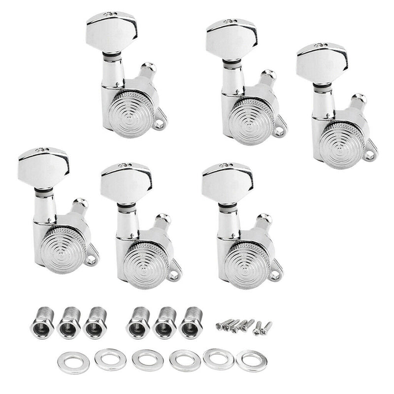 6R Lock Tuning Pegs Tuner Machine Heads Chrome High Qulity Small Square Head