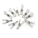 10Pcs Metal Clothes Pegs Stainless Steel Washing Line Hanger Photos Clip 3C