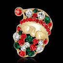 Christmas Brooches Santa Claus Crystal Pin Badges Jacket Backpack Decor Jewelry
