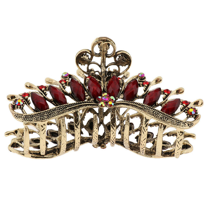 2pcs Metal Hair  Clip Hairpin Rhinestone Retro Gift