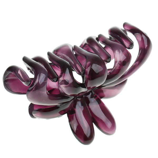 Large Purple Hair Claw Clamp Clip Acrylic Barrette Hair Accessories Hairwear