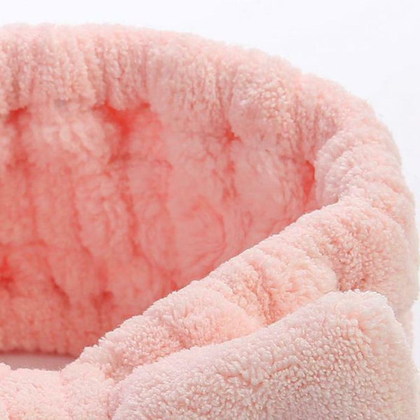 Soft Coral Fleece Women Cross Headband Girls Bow Knot Elastic Hairband (4) #gib