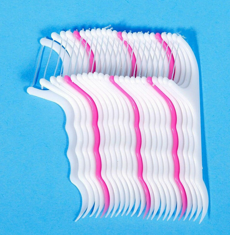 250Pcs Dental Floss Picks Waxed Teeth Toothpicks Stick Sword Oral Tooth CarB sp