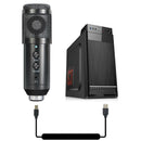 USB Condenser Microphone with Tripod Stand for PC Laptop Gaming Streamig