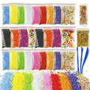 26 Pack Colorful Styrofoam Balls for Slime with Tools, Confetti and Fruit S I9T4