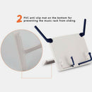 Folding Tabletop Music Stand Portable Piano Book Music Score Holder (White) A