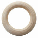 20pc Unfinished Teething Ring Add On Wooden Rings 55mm Natural 2.2 inches