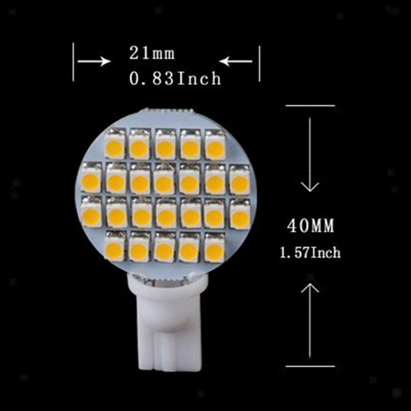10Pcs Super Bright 4.8w T10 921 624Lumen Car RV Wedge 24SMD LED Light Bulb 12V