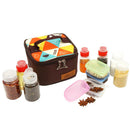 10x BBQ Spice Condiment Bottles Camping Seasoning Jar Tableware Tool W/ Bag