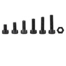 240pcs M4*6/8/10/12/14/16 Black Cup Head Hexagon Socket Screw and Nut Set CAA