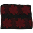 Fashion Elegant Women Flower yarn Long Scarf Soft Shawl Gift Wine Red R4X2