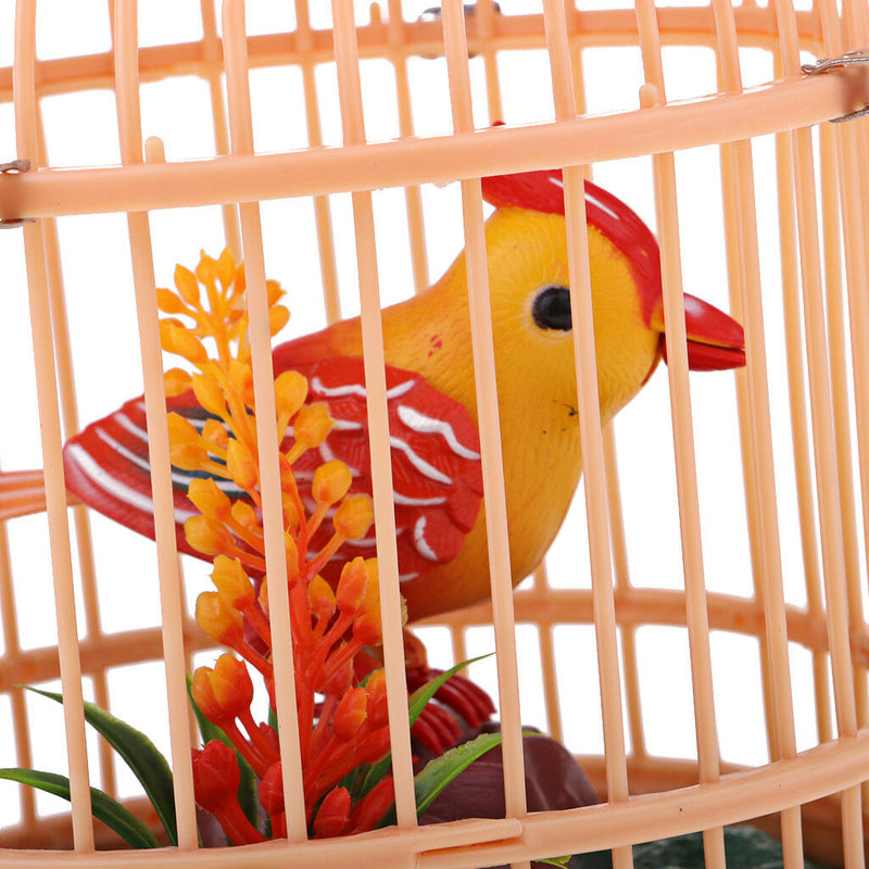 ElectricToys Singing Sounding Birds with Birdcage Electric Parrot Birds Toys