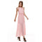 Sexy Women Dinner Party Halter Pleated Floor Length Long Dress Pink M