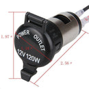 12V USB Cigarette Lighter Waterproof Car Power Port Outlet Socket For Motorcycle