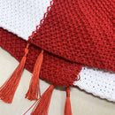 Home Decor Christmas Tree Skirt Floor Folding Round Holiday With Tassels Aprons