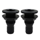 2pcs 1'' Black Plastic Marine Yacht Bilge