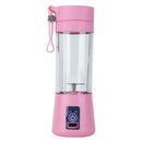2 Blades USB Portable Electric Fruit Juicer Smoothie Maker Blender (Pink) A