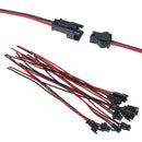 15cm 10Pcs long JST SM 2pins plug male to female wire connector FT
