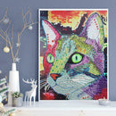 5D DIY Special-shaped Diamond Painting Cross Stitch Craft Kit (D1033 Cat)
