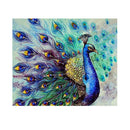 Peacock Flaunting Its Tail 5D Diamond DIY Painting Craft Kit Home Decor