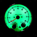 Universal 3.75'' 95mm Auto  Tachometer Gauges 7 Color Displaying LED 0-8000RPM