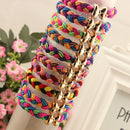 10X Weaves Bowknot Ponytail Elastic Holders Hair Accessories Girl Rubber Band FT