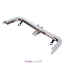 20cm Embossing Handbag Metal Purse Frame Handle Bag Accessories(Bronze)