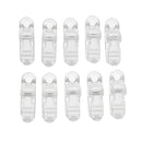 10 Pieces Plastic Tie Down Emergency Awning Set Tarp Clips Tent Clamp Clear