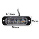12-24V 4-LED 4W Car Truck Emergency Warning Flash Strobe Light Bar Lamp White