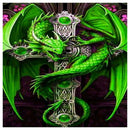5D DIY Full Drill Diamond Painting Green Novelty Cross Stitch Embroidery
