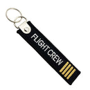 Flight Crew Keychain Keyring Embroidery Luggage Tag Motorcycle Key Chain-Ring