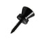 Black Strap Lock Button Knobs Metal End Pin Pack of 2 pairs