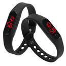 Fashion LED Womens Mens Date Sports Bracelet Watch Rubber Digital Wrist Wat D4A9