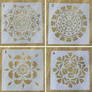9pcs/set Walls Painting Layering Stencils Scrapbooking Embossing Template H F5U6