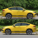 2x Racing Stripe Car Side Skirt Stickers Vinyl Decals Auto Styling Accessories