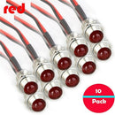 10x 12V 8mm LED Dash Panel Warning Pilot Light Indicator Lamp Car Boat