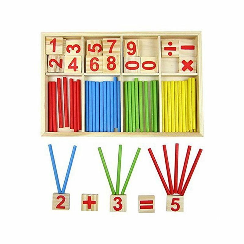 Digital Game Wooden Sticks Montessori Math Intelligence Preschool Education Q1K9