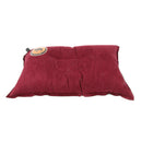 Self Inflating Camping Pillow Travel Air Cushion Neck Lumbar Support Red