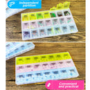 21 Slot Pill Box Visible Medicine Case Letter Printing Weekly Holder Separate