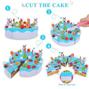 Pretend Play Food for Kids, 70 Pcs Cutting Birthday Party Cake Toys Set wit