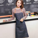 Denim Hotel Baking Apron Adjustable Sleeveless Chef Cooking Kitchen Women's 89Z8