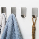 6X Glue Kitchen Wall Door Stainless Steel Square Stick Holder Hook Hanger JR
