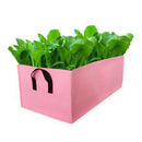 2PCS FABRIC GARDEN GROW BAGS RAISED BED VEGETABLES PLANT CONTAINER PINK & GREEN